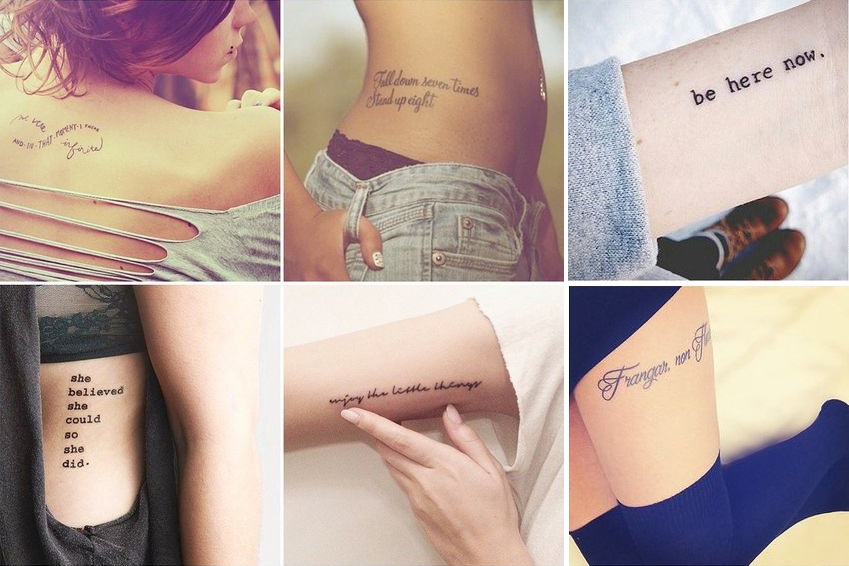 Quale tatuaggio con scritta scegliere?