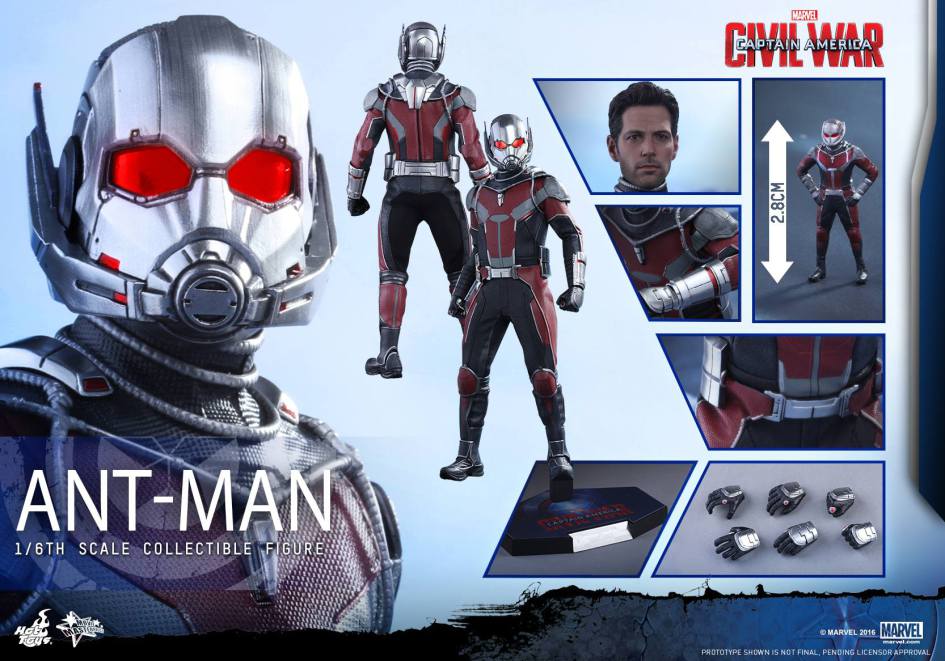 Captain America: Civil War, l&#8217;action doll di Ant-Man di Hot Toys