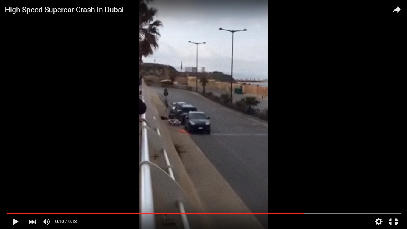 Incidente con la supercar a Dubai [Video]