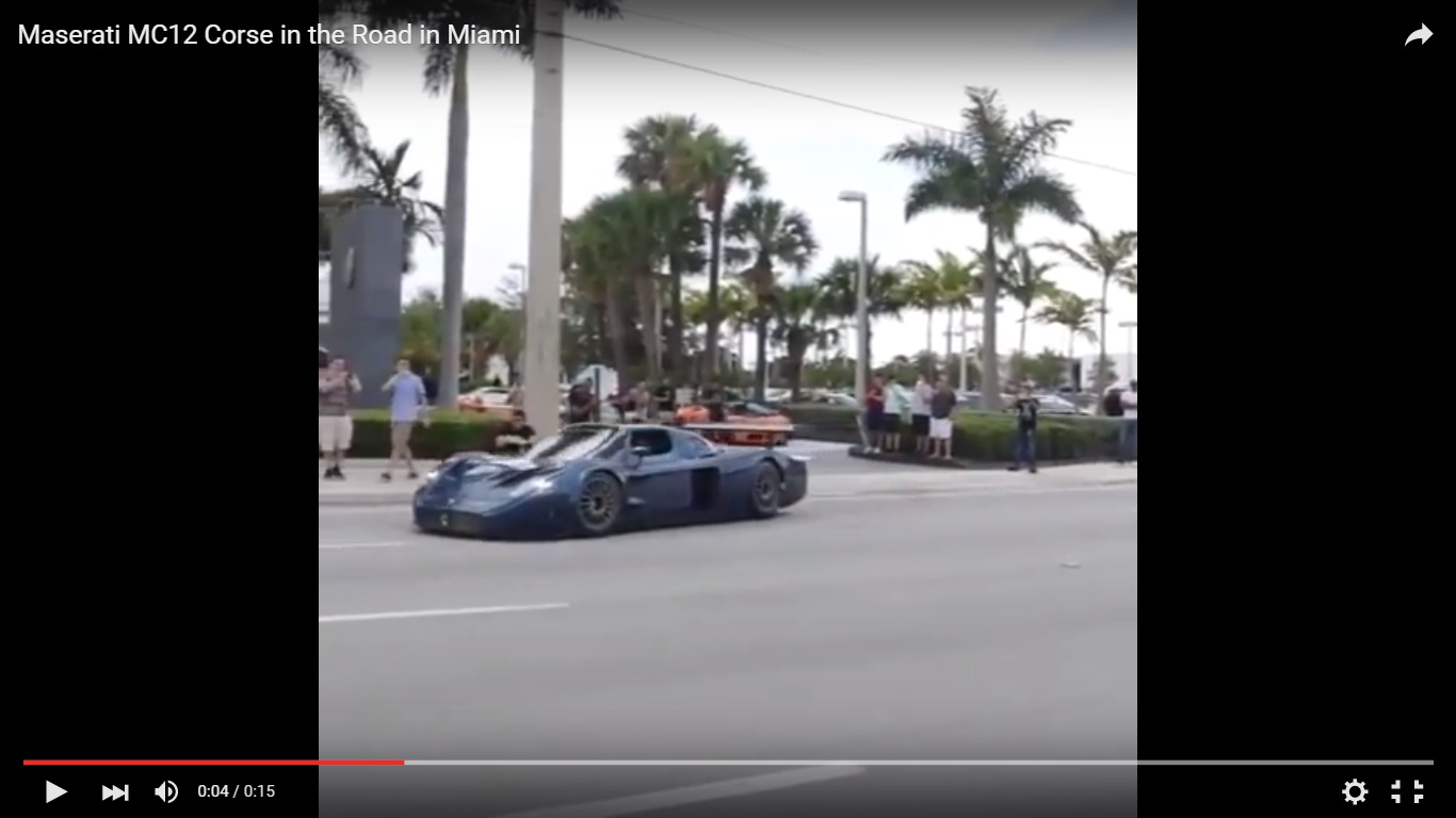 Maserati MC12 Corsa a spasso a Miami [Video]