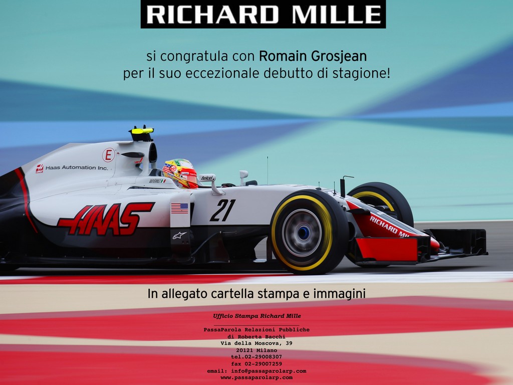 Formula 1 news: Richard Mille in pista con Romain Grosjean e il nuovo RM 011 Quartz-TPT, le foto