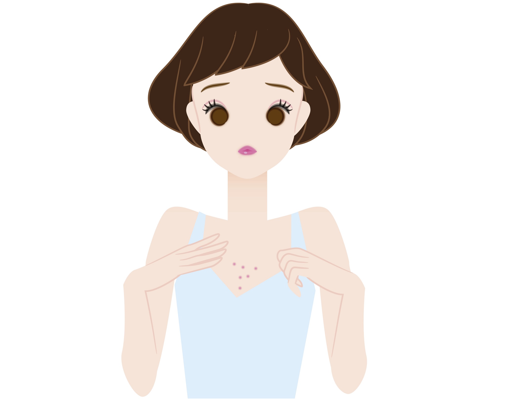 Acne sul petto
