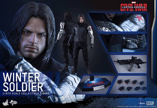 Captain America: Civil War, l&#8217;action doll del Winter Soldier di Hot Toys