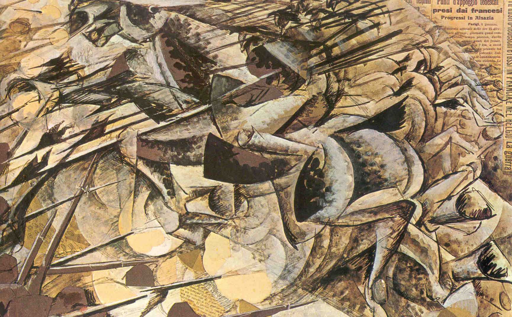Umberto Boccioni &#8211; Carica di lancieri (1915)