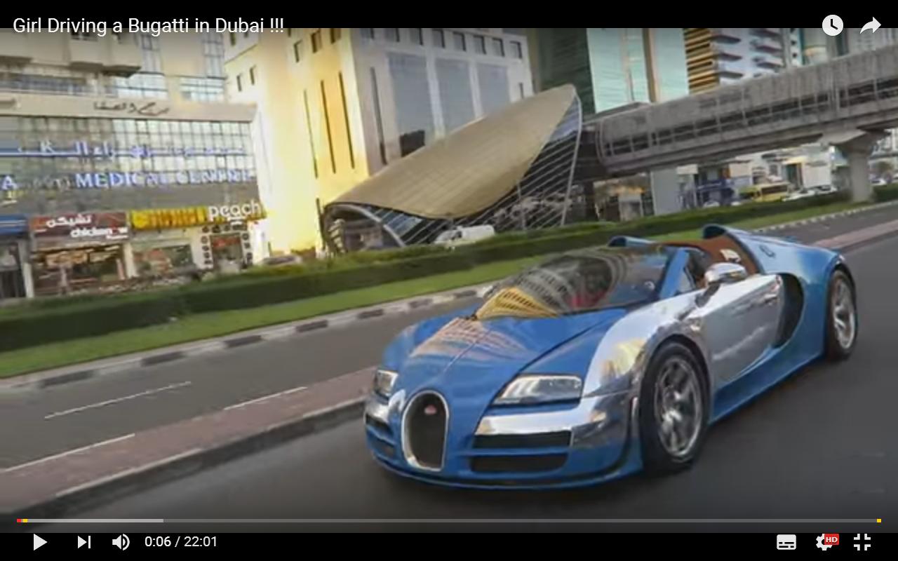 A Dubai una ragazza guida una Bugatti Veyron [Video]