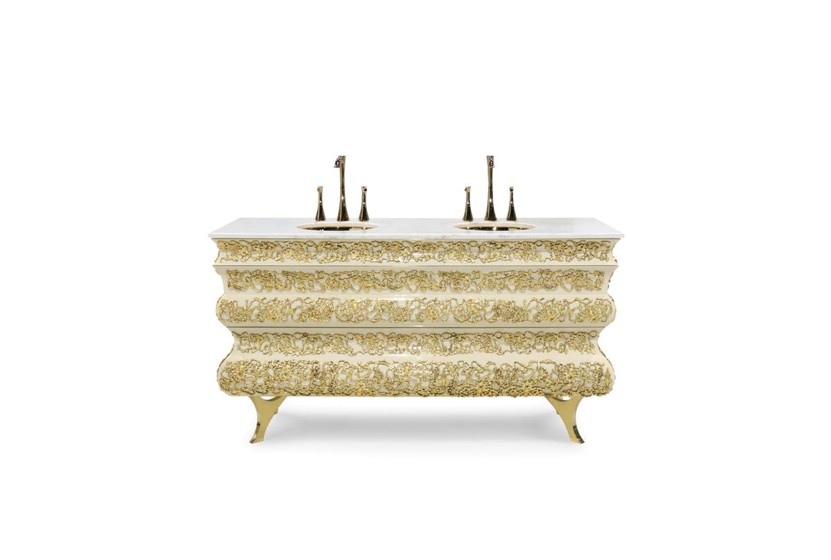 Maison Valentina mobile lavabo effetto ricamo