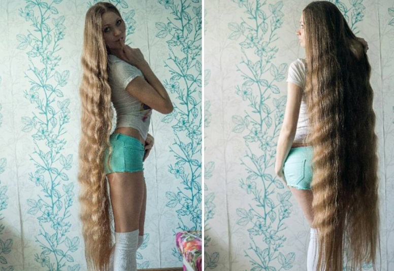 Dashik Gubanova e i capelli più lunghi del mondo