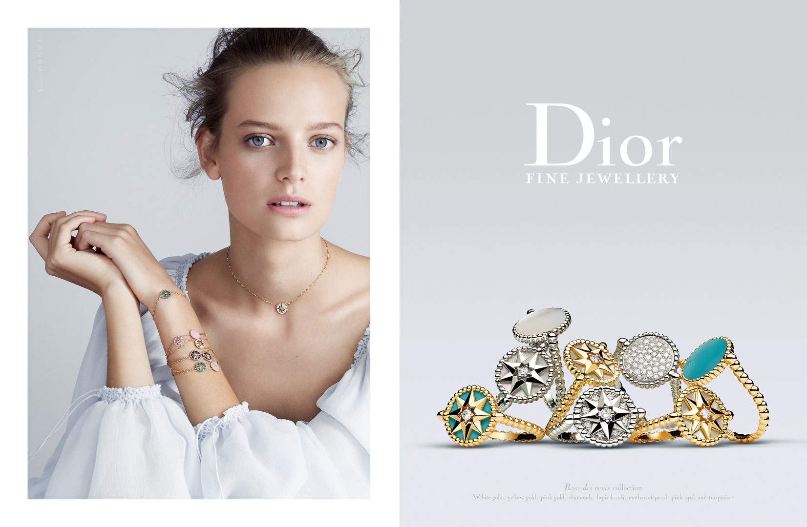 Christian Dior gioielli 2016: la campagna pubblicitaria della collezione Rose des Vents, le foto