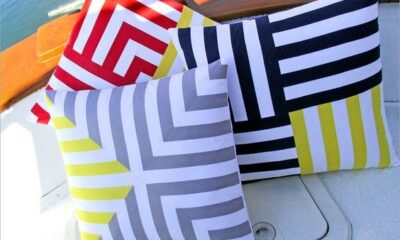 Patchwork, lavoretti creativi a righe, cuscini