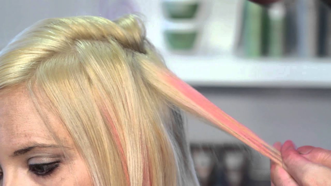 How to Put Hot Pink Highlights in Hair : Hair Highlights