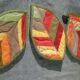 Presine di patchwork a forma di foglie