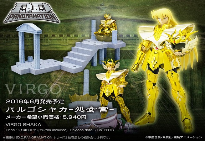 Saint Seiya: ecco l’action figure di Virgo Shaka D.D. Panoramation di Bandai