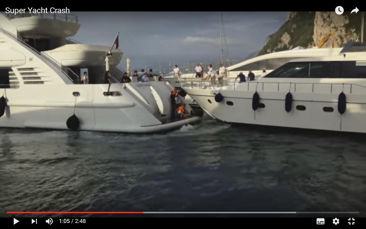 Yacht di lusso si baciano alle isole Eolie [Video]