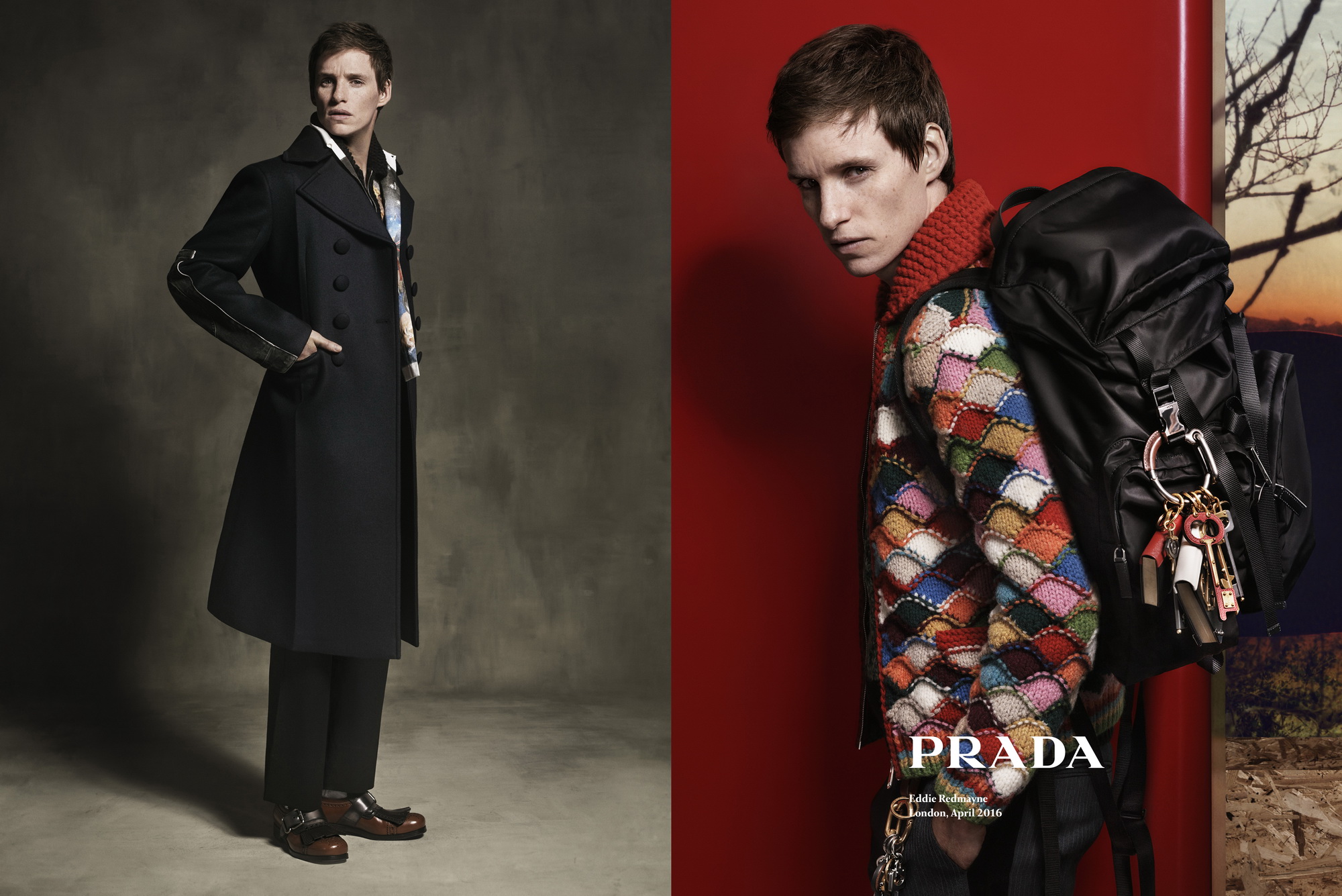 Prada campagna pubblicitaria uomo autunno inverno 2016 2017: protagonista Eddie Redmayne, le foto