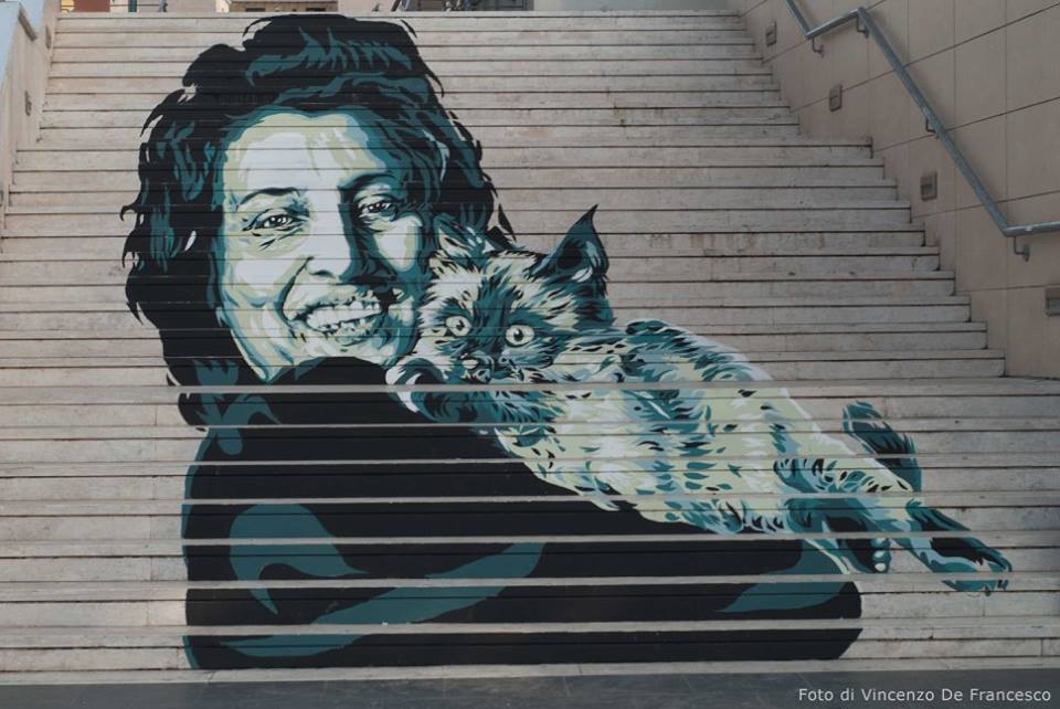 Street Art, Anna Magnani sulle scale di Roma