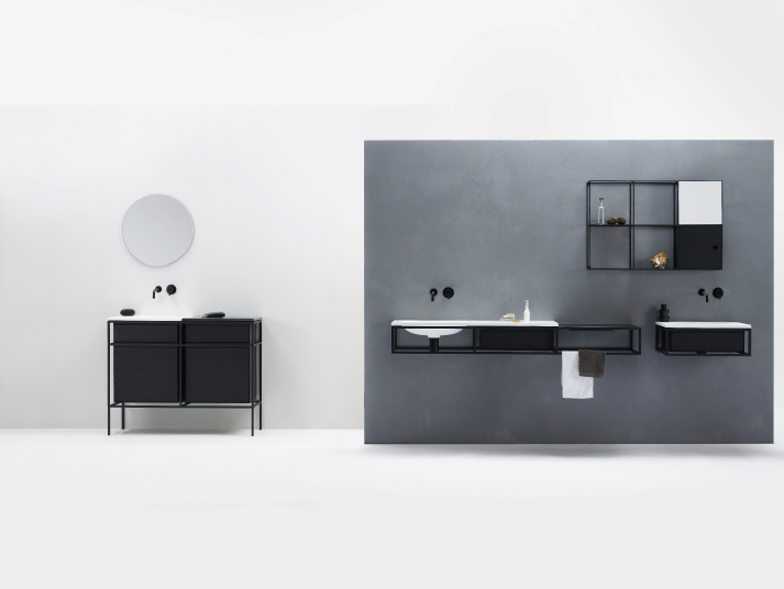 Arredo bagno, ex.t presenta la nuova collezione modulare Frame