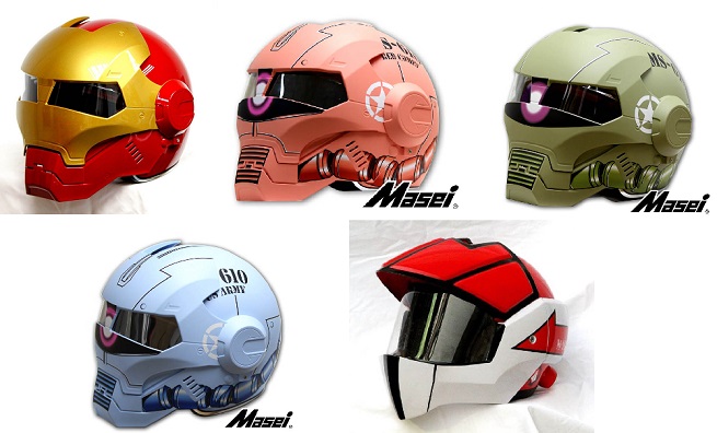 Dalla ditta Masei, ecco caschi da motociclista ispirati a manga, anime e fumetti