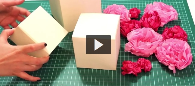 Centrotavola fai da te con scatole e fiori: il video tutorial