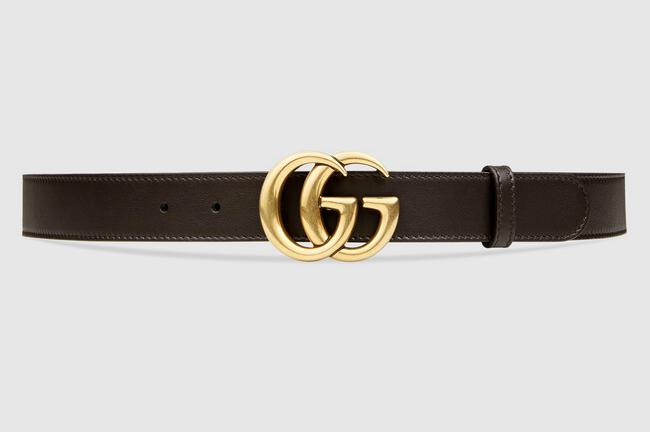 Cintura di lusso Gucci con fibbia doppia G