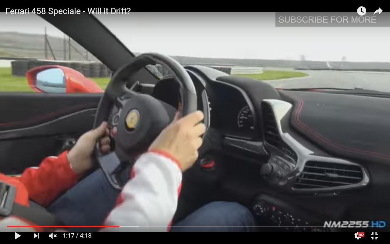Ferrari 458 Speciale: guida acrobatica vista dall’abitacolo [Video]
