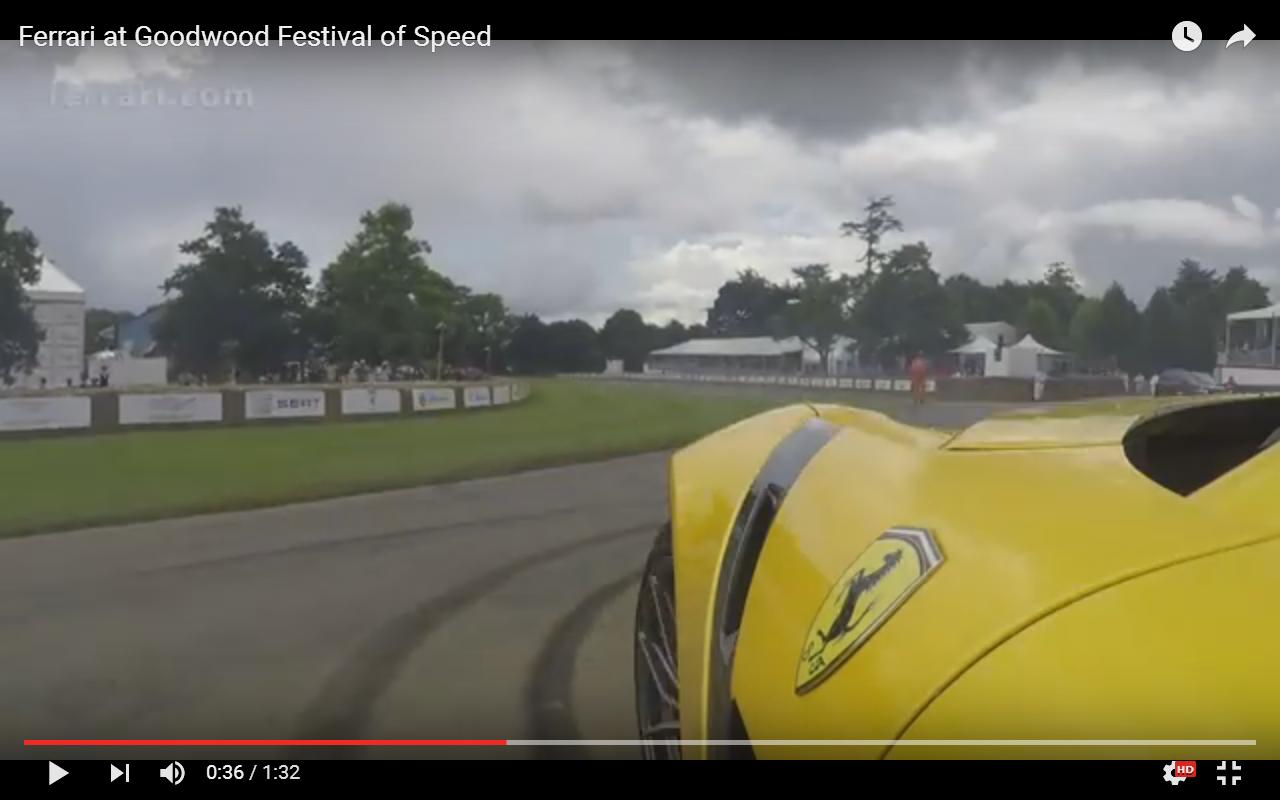 Parata di Ferrari da sogno al Goodwood Festival of Speed 2016 [Video]