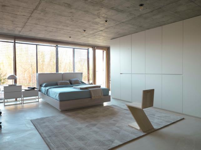 Camere da letto di design, il Letto Anima e l&#8217;Armadio Modus di Dielle