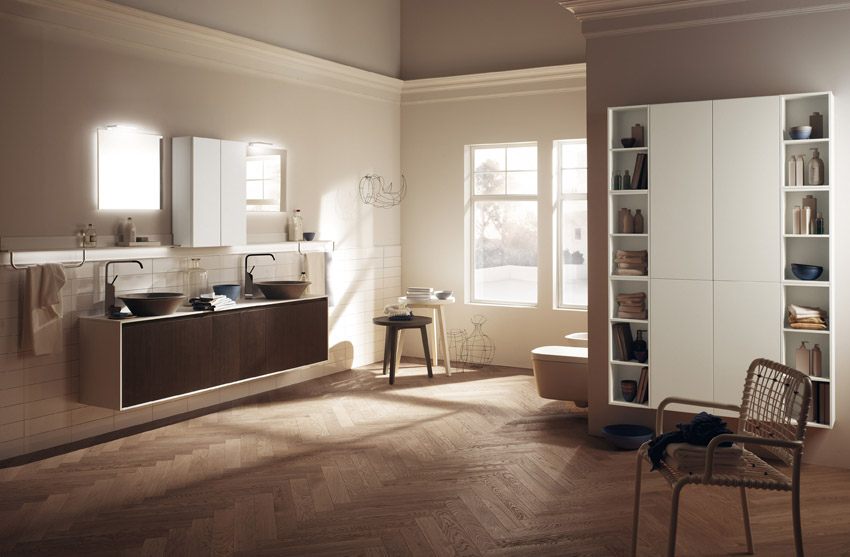 Scavolini Bathrooms, i nuovi mobili contenitori per personalizzare gli arredi