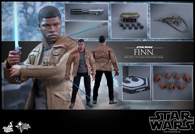 Star Wars 7 &#8211; Il Risveglio della Forza: l&#8217;action doll di Finn di Hot Toys