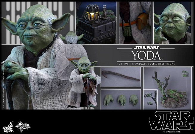 Star Wars: l&#8217;action doll di Yoda da Hot Toys