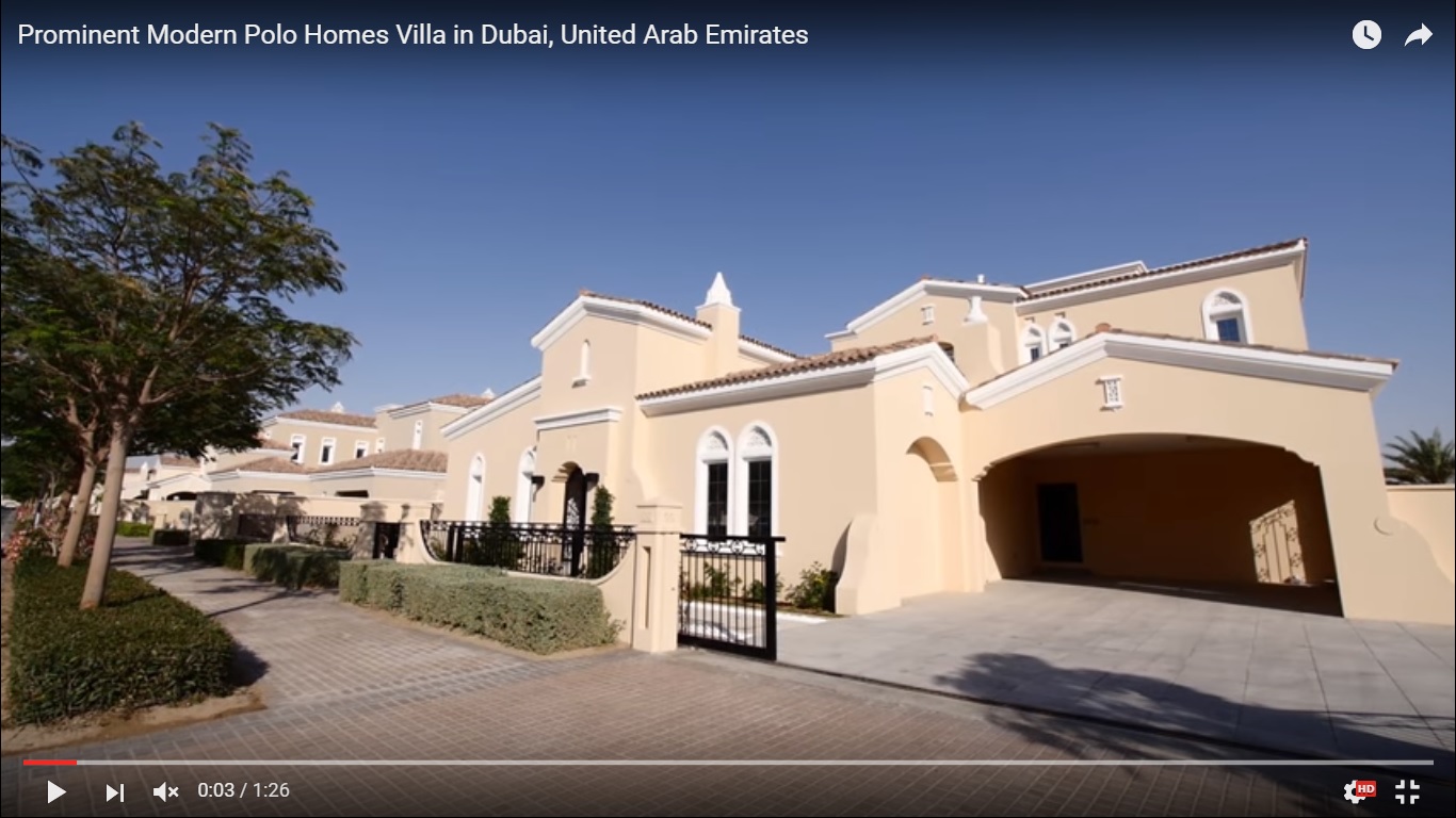 Villa di lusso con piscina al Polo Club di Dubai [Video]