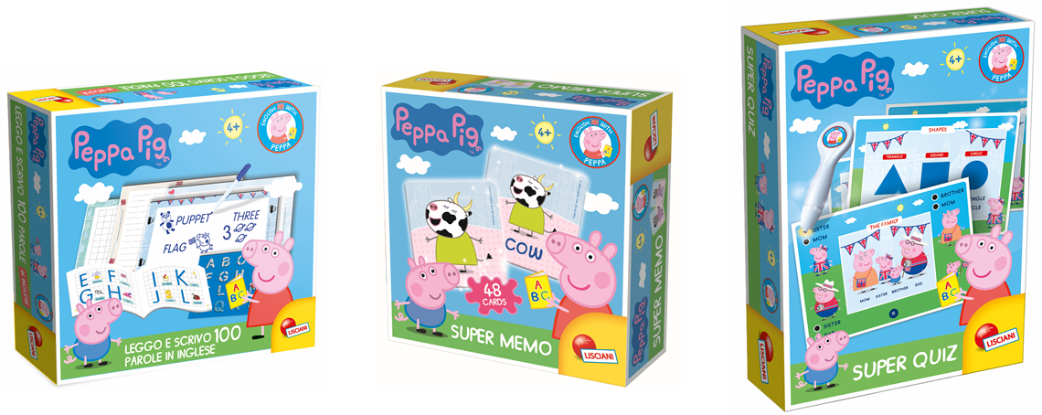 Peppa Pig, i giochi in scatola di per imparare l&#8217;inglese