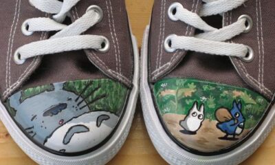 Scarpe tela decorate