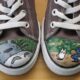 Scarpe tela decorate