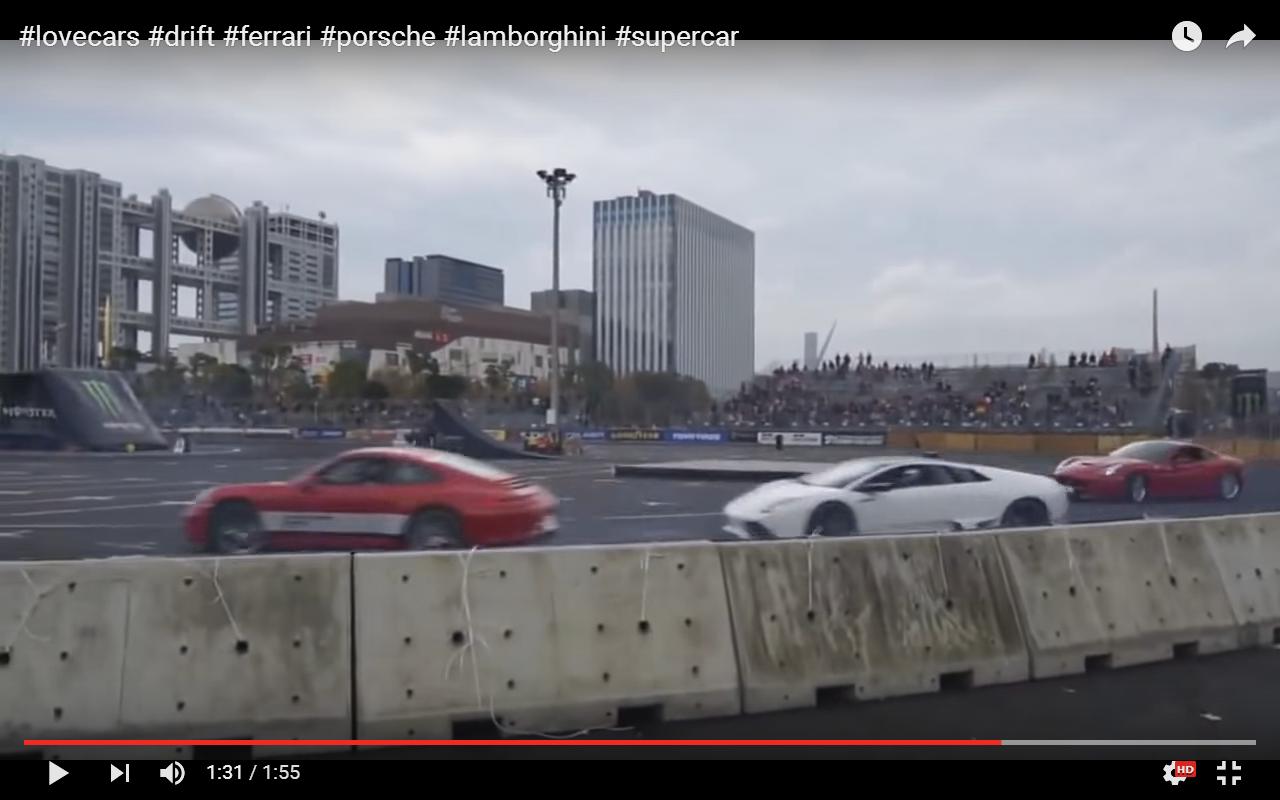 Ferrari, Lamborghini e Porsche in un divertente drifting [Video]