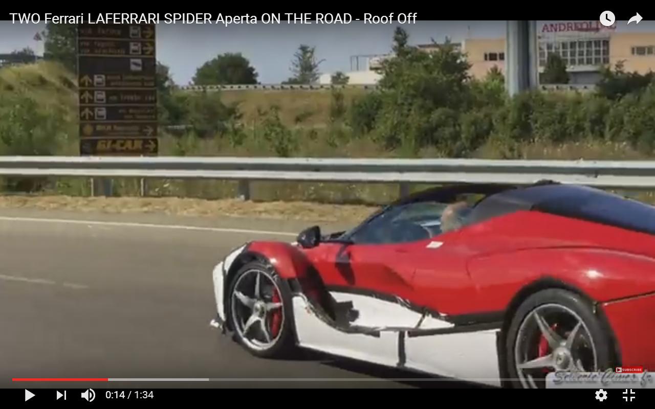 Ferrari LaFerrari Aperta su strada [Video]
