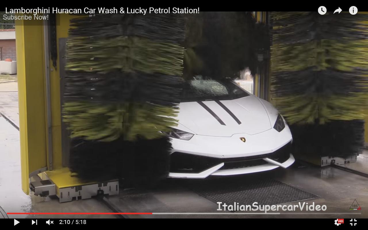 Lamborghini Huracán al lavaggio automatico [Video]