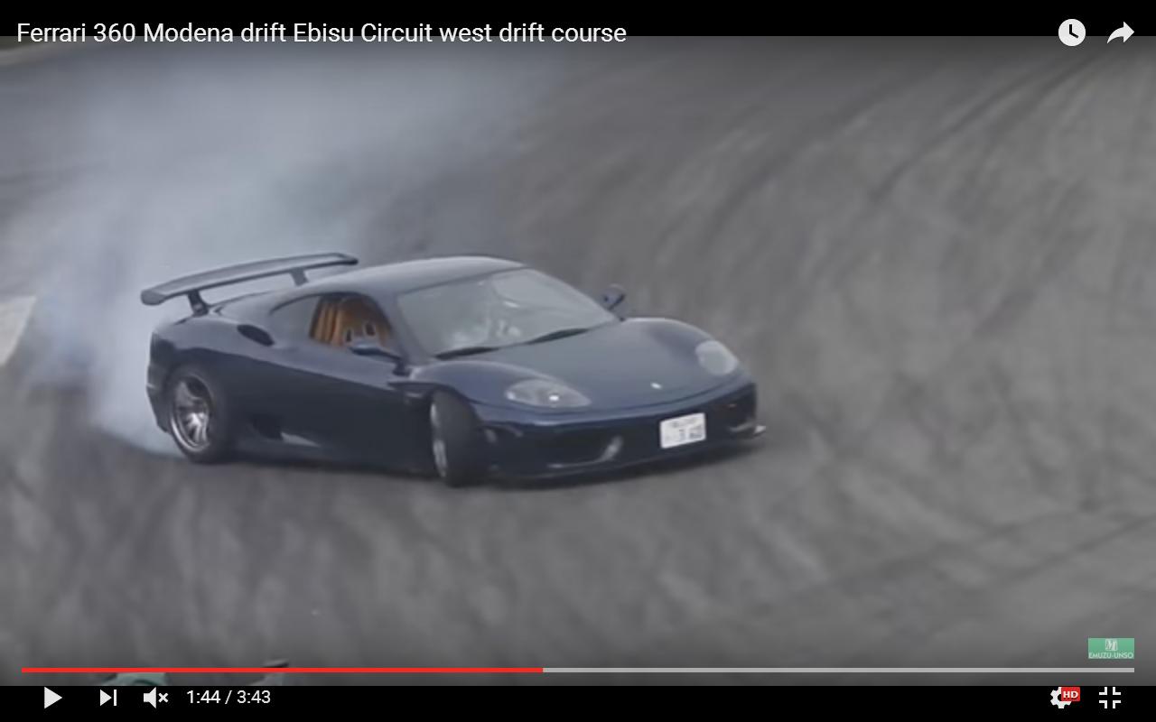Ferrari 360 Modena in drifting [Video]