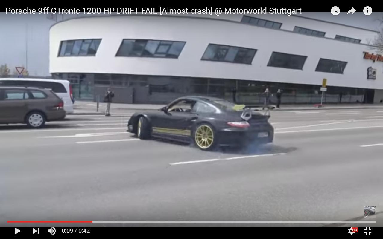 Porsche 911 elaborata fuori controllo [Video]