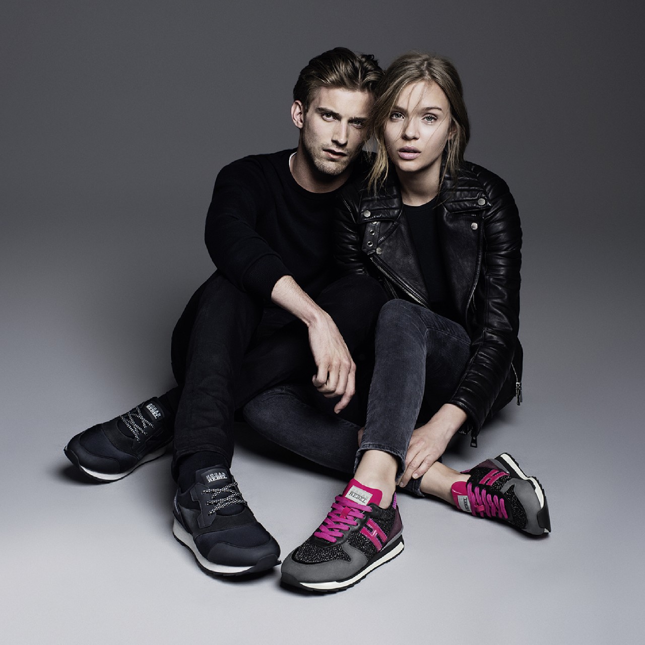 Hogan campagna pubblicitaria autunno inverno 2016 2017: protagonisti Josephine Skriver e RJ King