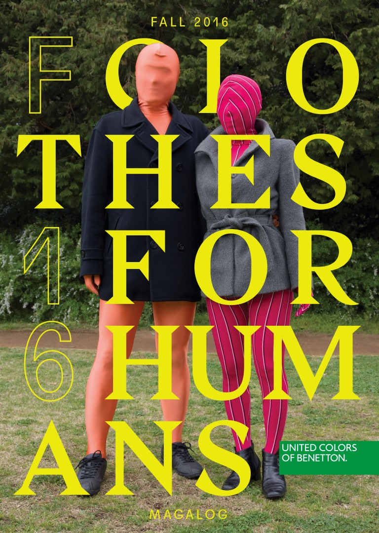 Benetton, le cover del magalog clothes for humans