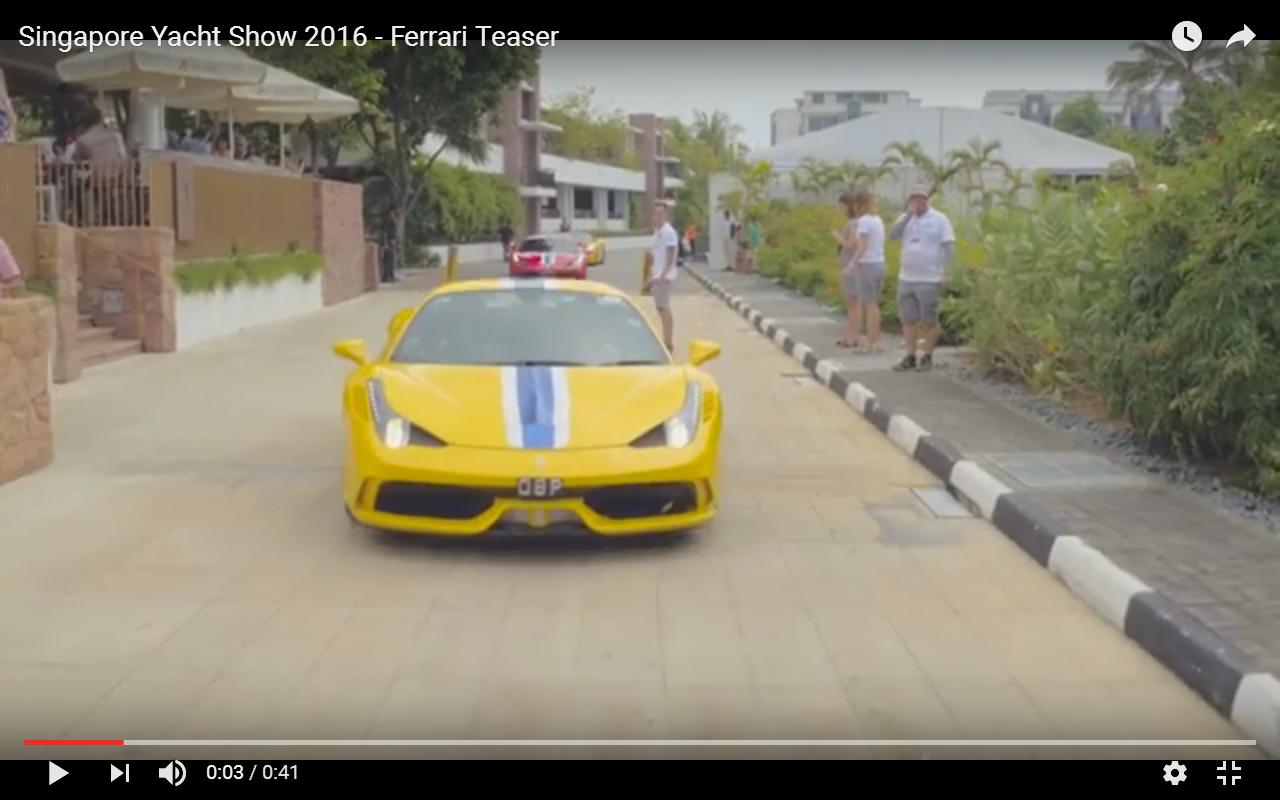 Ferrari al Singapore Yacht Show 2016