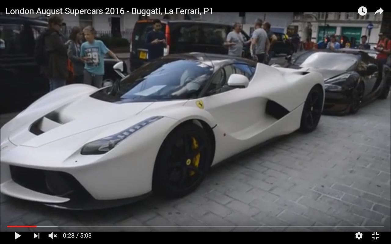 Ferrari, Bugatti e McLaren per le vie di Londra [Video]