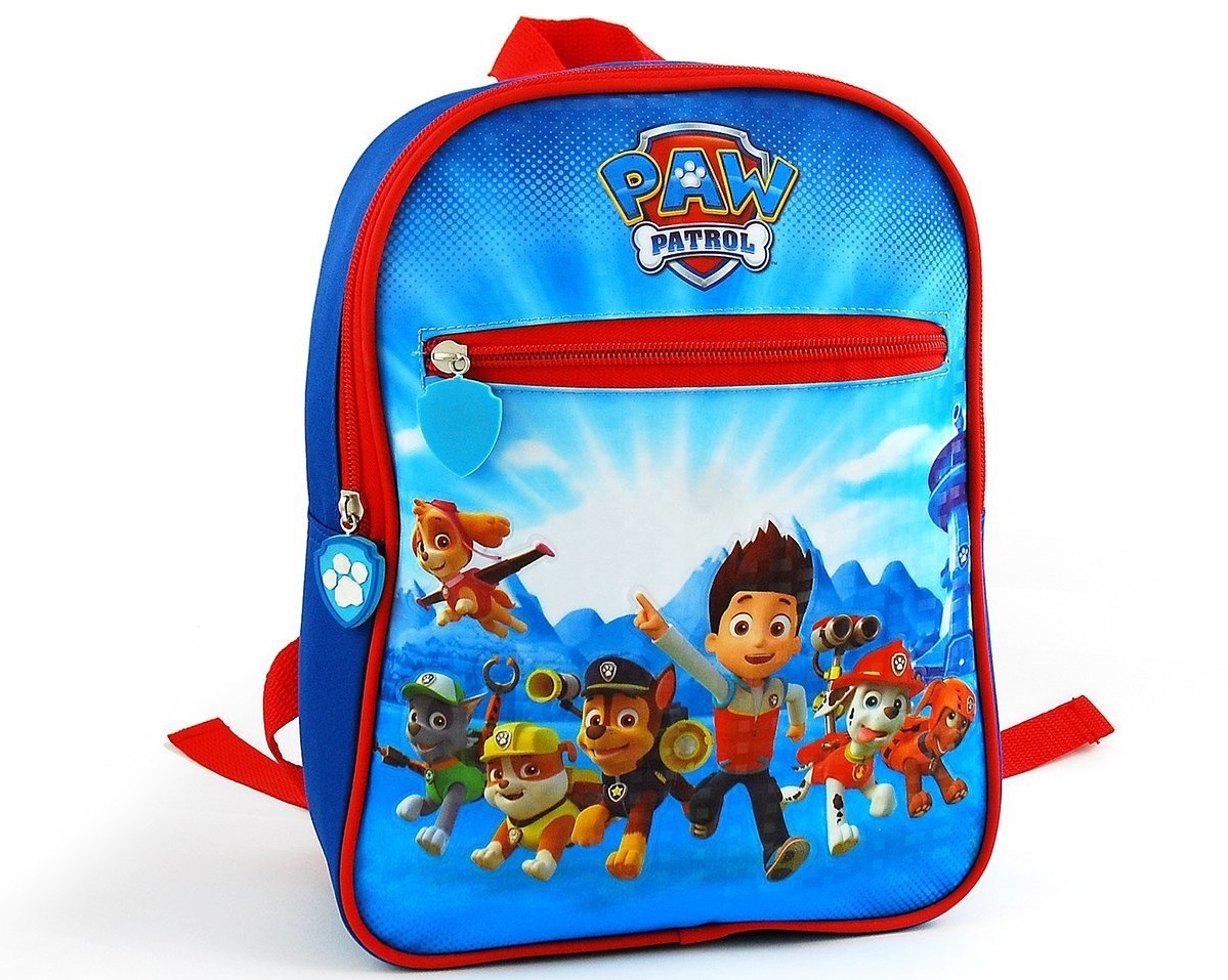 Zaino Scuola Bambini Paw Patrol Chase Junior, Leggero Con Tasca A Rete, 30x25x10 Cm, Adatto Dai 3 Anni