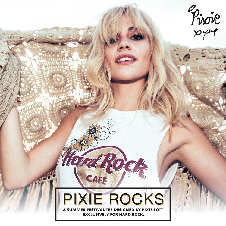 Pixie Lott Hard Rock Cafe: la t-shirt per l’estate 2016 è firmata dalla cantante inglese