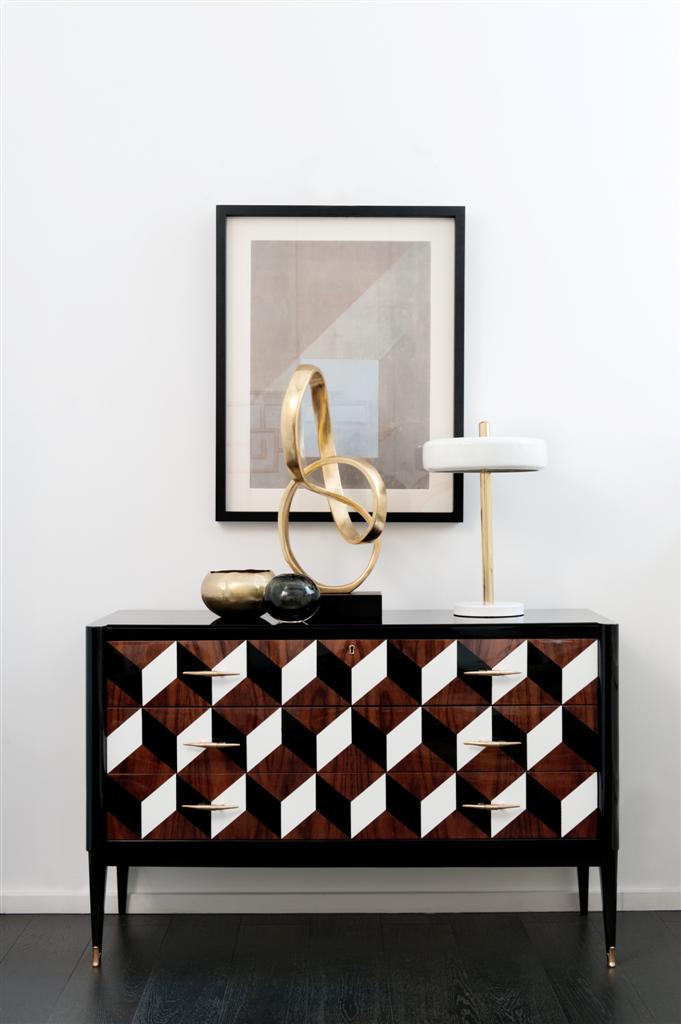 Mobili vintage, Studio Dimore Collection punta su pattern geometrici