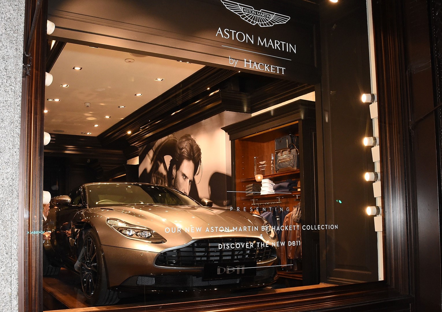Hackett Aston Martin: la nuova DB11 e la capsule collection, il party a Londra con Geri Halliwell e Chris Horner