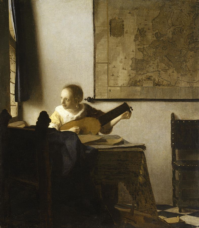 “La suonatrice di liuto” di Vermeer a Napoli
