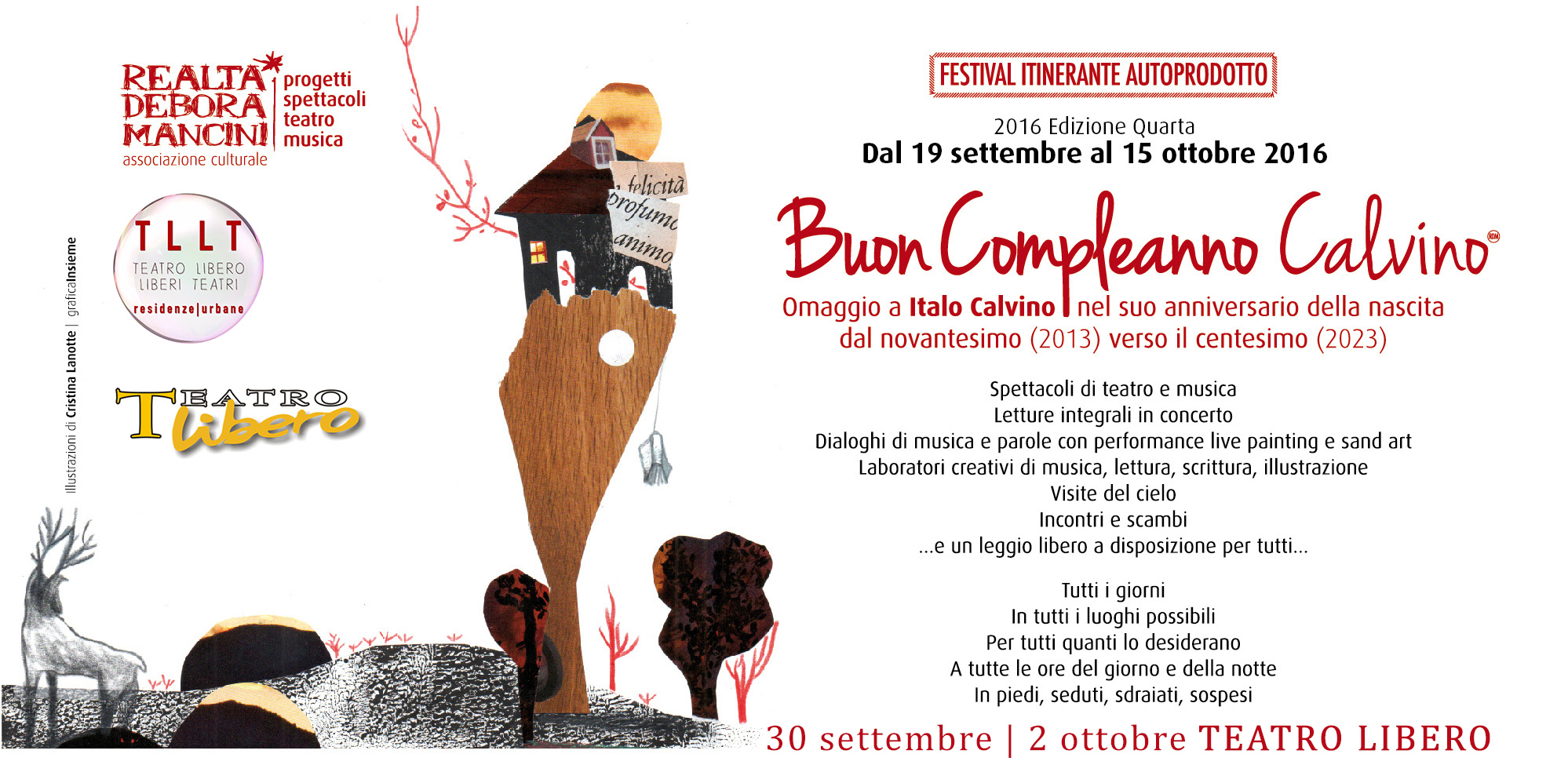 &#8220;Buon Compleanno Calvino&#8221;, dal 30 settembre al 2 ottobre al Teatro Libero di Milano