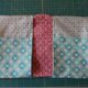 Cover morbida di patchwork per diario con stoffe colorate