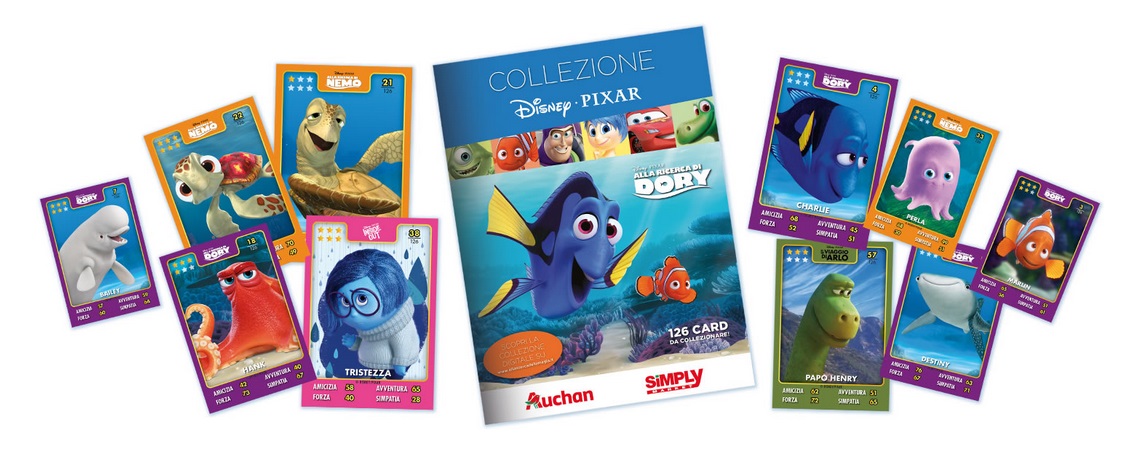 Alla ricerca della magia, la collezione di peluche e card di Dory e dei personaggi Disney Pixar